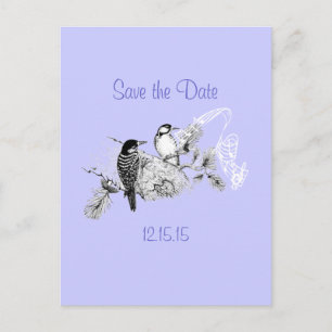 Convite de Casamento Pássaros do Amor Vintage