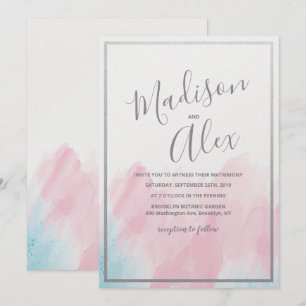 Convite de Casamento Pastel Watercolor