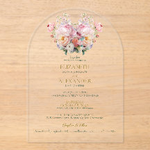 Convite de Casamento Peony Whisper