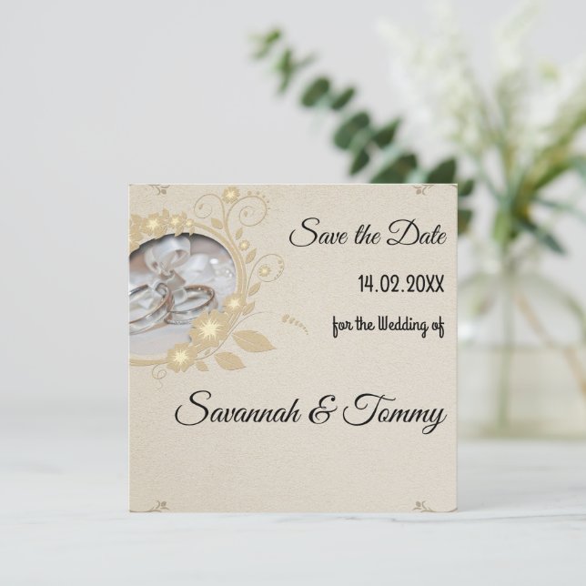Convite de casamento personalizado (Em pé/Frente)