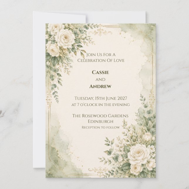 Convite de Casamento Personalizado (Frente)