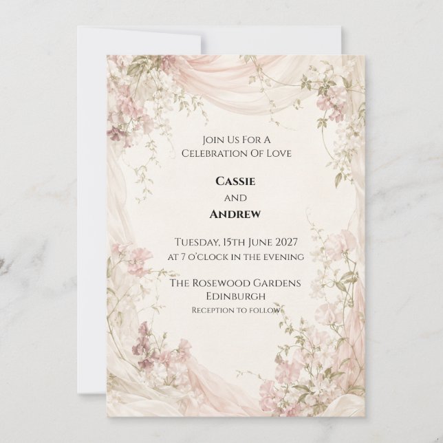 Convite de Casamento Personalizado (Frente)