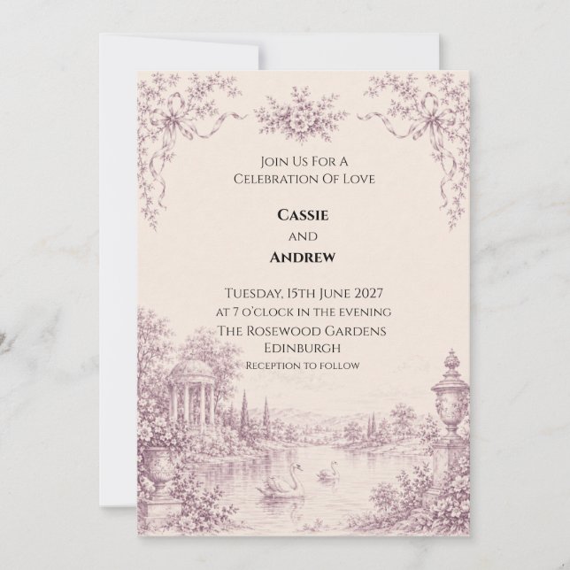 Convite de Casamento Personalizado (Frente)