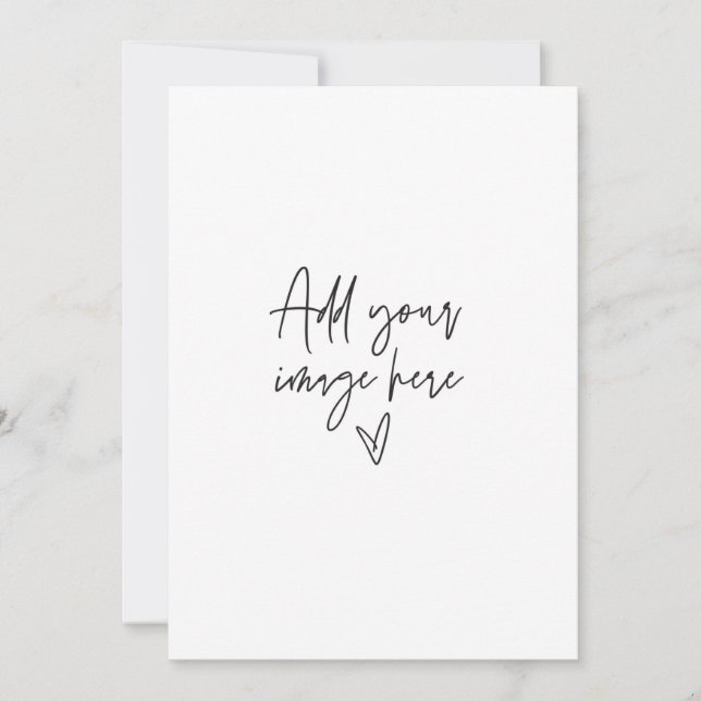 Convite de Casamento Personalizado 5 x 7 Carta de  (Frente)