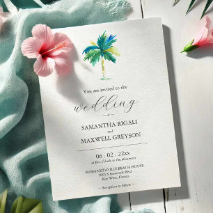 Convite de Casamento Personalizado com Árvore Palm