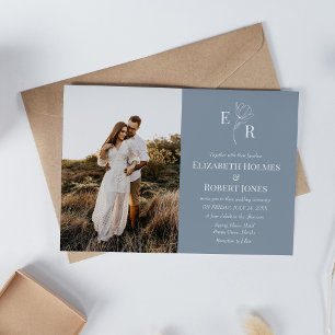 Convite de Casamento Personalizado com Foto e Mono