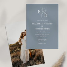 Convite de Casamento Personalizado com Foto e Mono