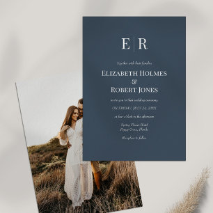 Convite de Casamento Personalizado com Foto Monogr