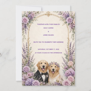 Convite de Casamento Personalizado com Labrador Re