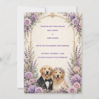 Convite de Casamento Personalizado com Labrador Re