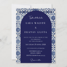Convite de Casamento Personalizado de Azulejos de