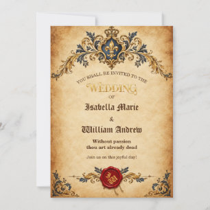 Convite de Casamento Personalizado de Fantasia Med