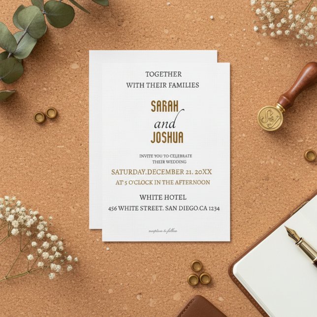 Convite de Casamento Personalizado – Design Elegan (Criador carregado)