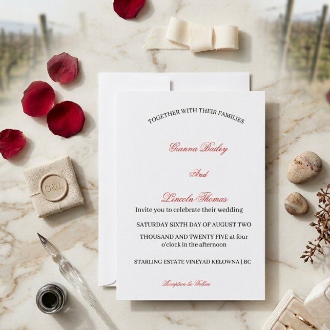 Convite de Casamento Personalizado Elegante (Criador carregado)