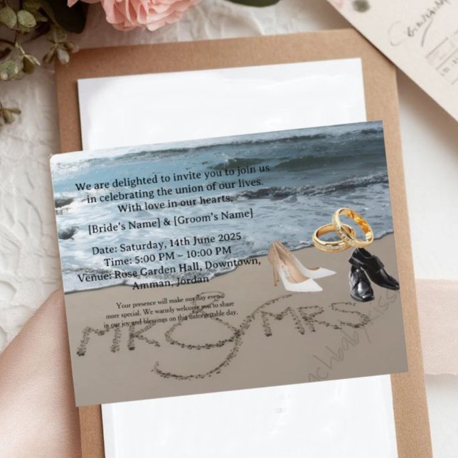 Convite de Casamento Personalizado Elegante - P (Criador carregado)