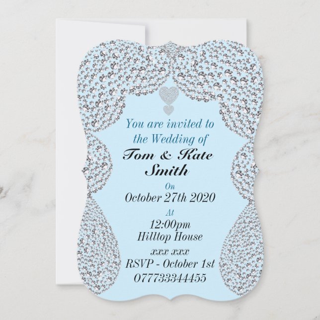 convite de casamento personalizado invulgar para r (Frente)