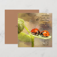Convite de Casamento Personalizado Joaninhas