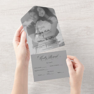 Convite de Casamento Personalizado Moderno Foto El