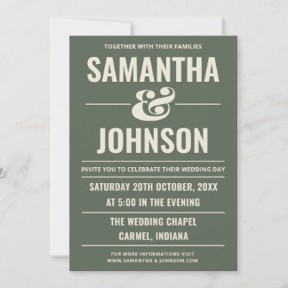 Convite de Casamento Personalizado Moderno Minimal