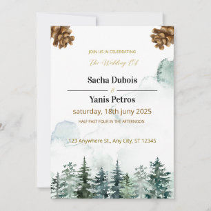 convite de casamento personalizado montanhas