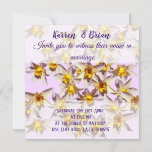Convite de Casamento Personalizado Narcisos