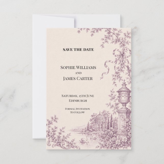 Convite de casamento personalizado para salvar a d (Frente)