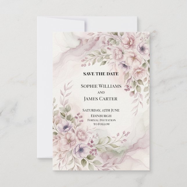 Convite de casamento personalizado para salvar a d (Frente)