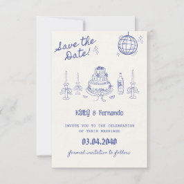 Convite de casamento personalizado para salvar a d