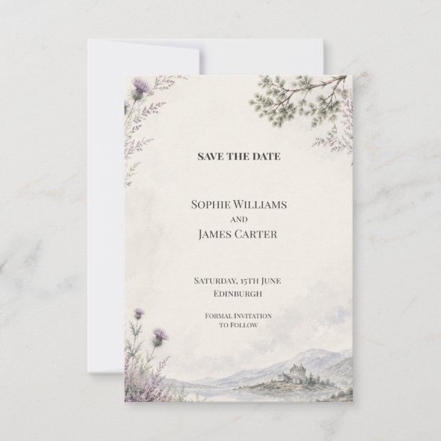 Convite de casamento personalizado para salvar a d (Frente)