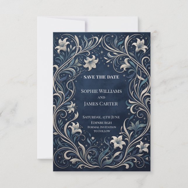Convite de casamento personalizado para salvar a d (Frente)