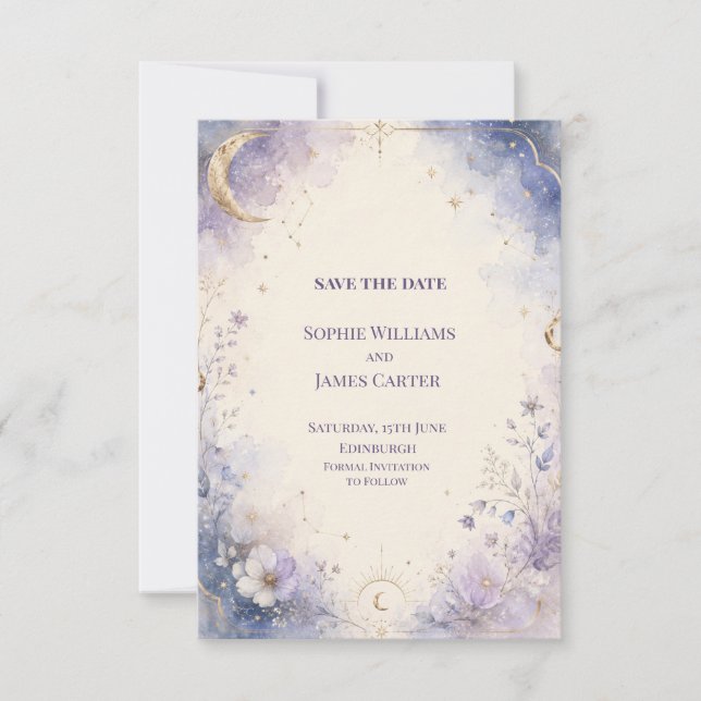 Convite de casamento personalizado Save the Date (Frente)