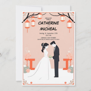 Convite de casamento personalizado Studio Ghibli