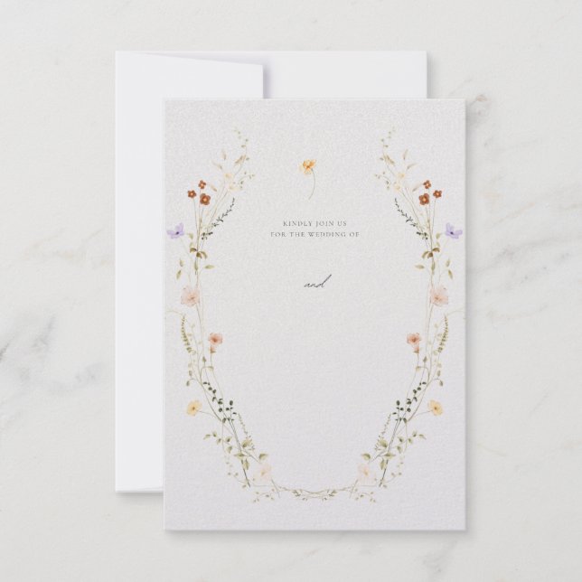Convite de casamento personalizável (Frente)