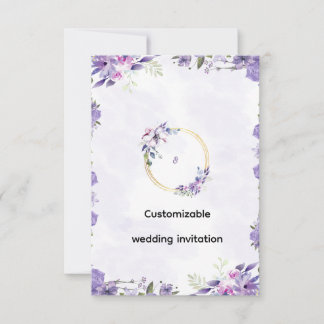 Convite de Casamento Personalizável Deslumbrante -