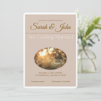 Convite de Casamento Personalizável - Elegante e S