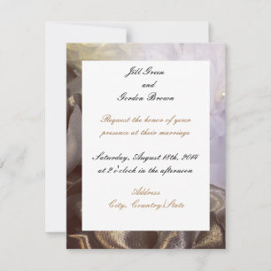 Convite de Casamento Pétalas de Seda e Organza