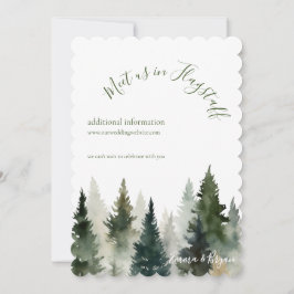 Convite de Casamento | Pinheiros Florestais Aquare