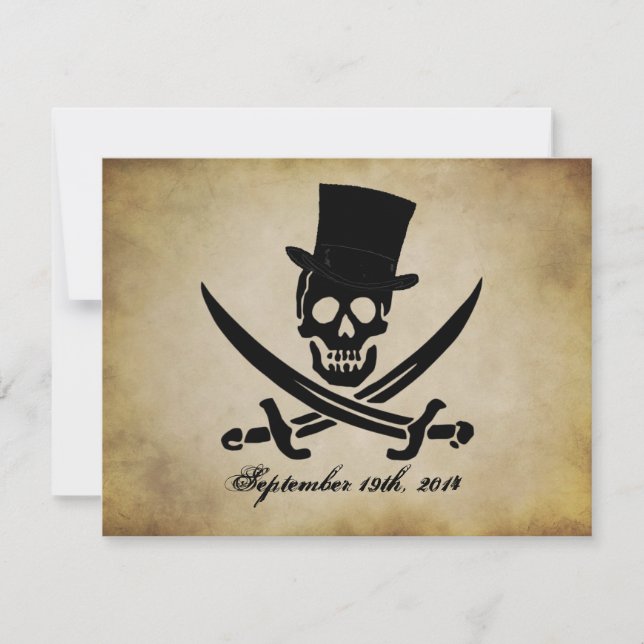 Convite de Casamento Pirata (Frente)