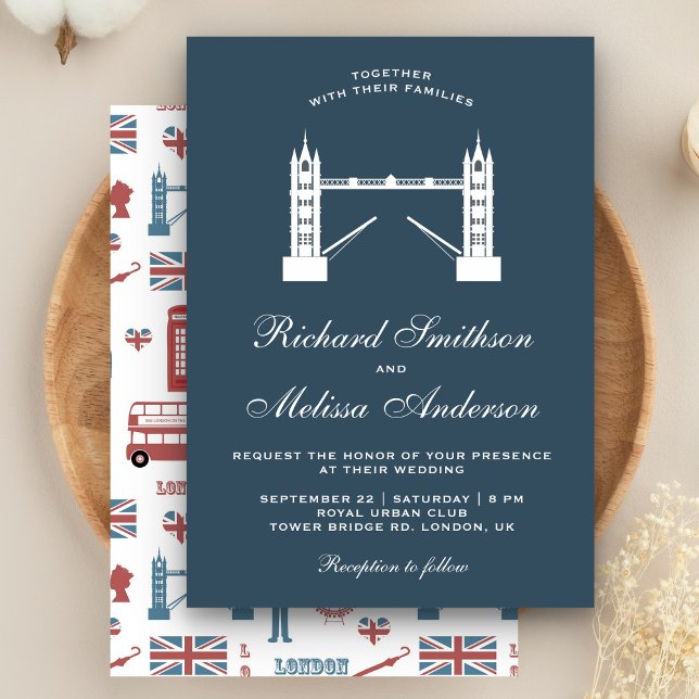 Convite de Casamento Ponte da Torre de Londres Icô (Criador carregado)