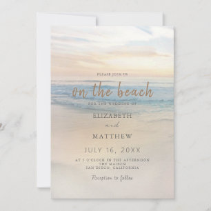 Convite de Casamento Pôr do Sol na Praia