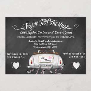 Convite de Casamento Pós-Casamento Quadro Negro Co