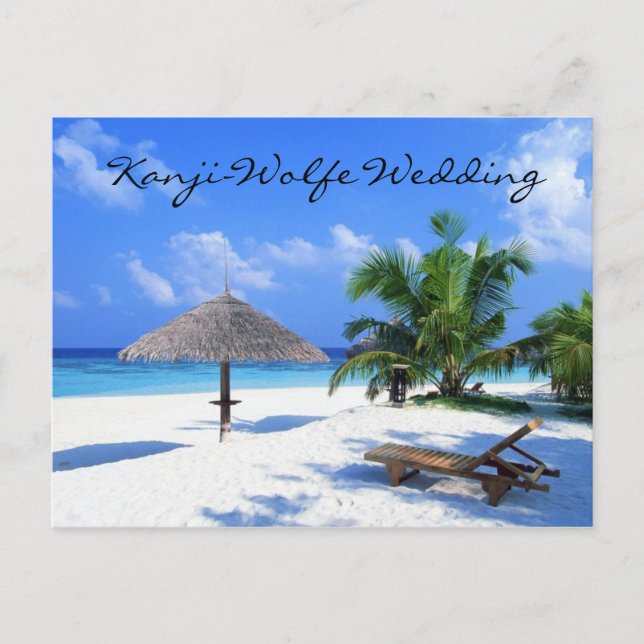 convite de casamento postal (Frente)