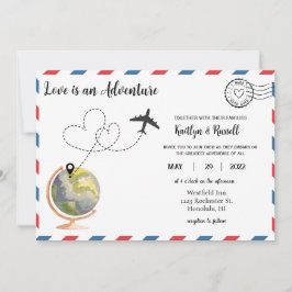 Convite de casamento postal - Casamento de destino