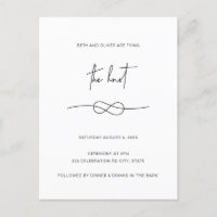 Convite de Casamento Postcard Simples e Elegante e