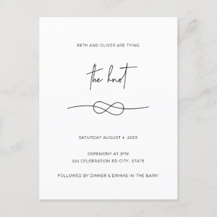 Convite de Casamento Postcard Simples e Elegante e