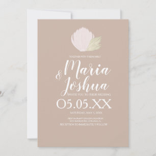 Convite de Casamento Praia Conchas Pampas Sutil