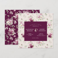 convite de casamento prateado floral do jardim mag