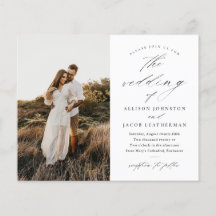 Convite de Casamento Preto e Branco com Foto Orçam