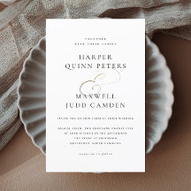 Convite de Casamento Preto e Branco Elegante e Eco
