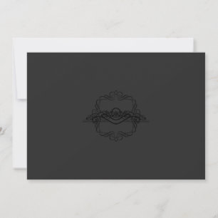 Convite de Casamento Preto Gótico de Luxo